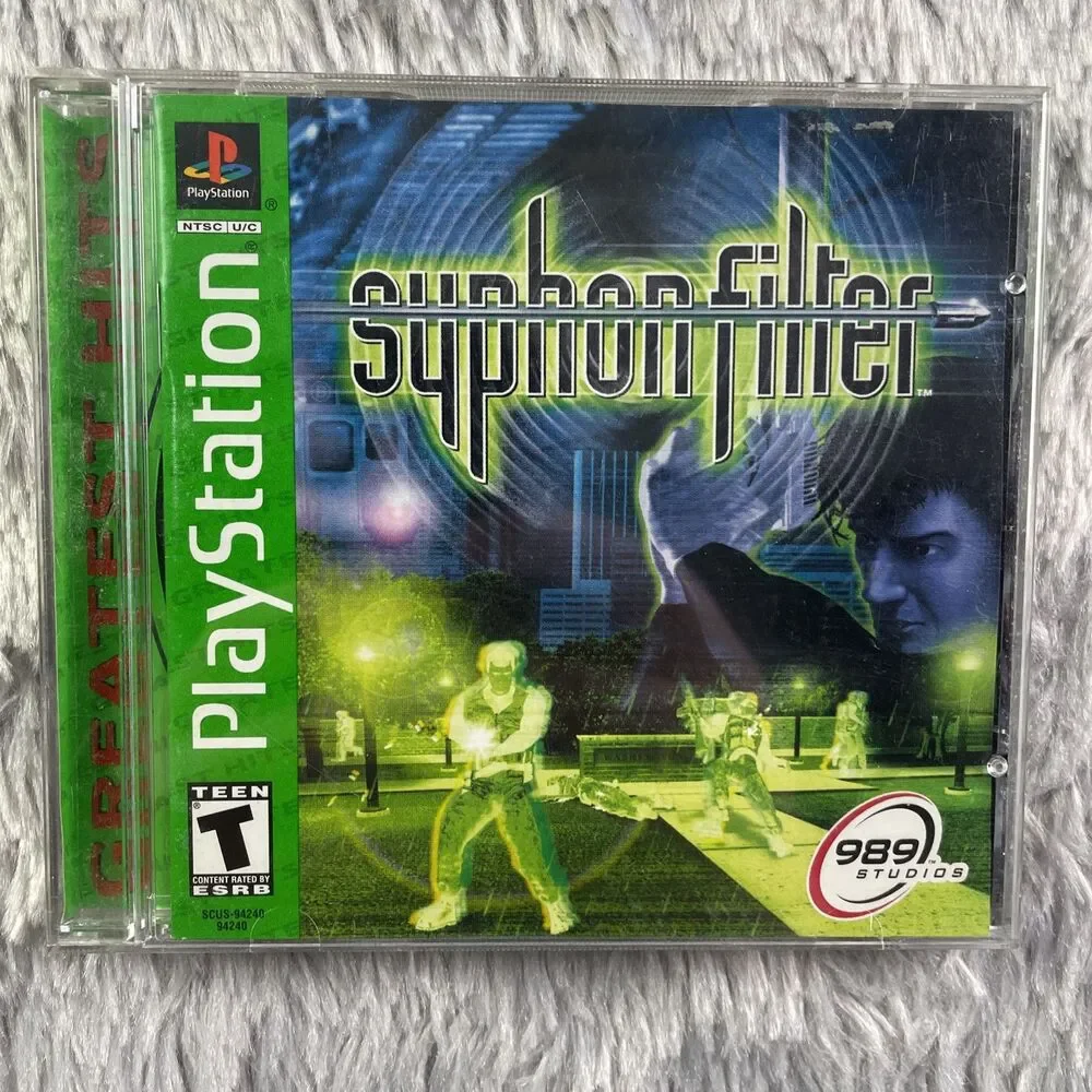 Syphon Filter (Sony PlayStation 1, 1999) PS1 Greatest Hits Disc Case Manual